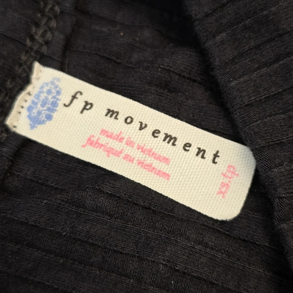 {XS} Free People Movement "Blissed Out" Ribbed Racerback Tank Top Black - Picture 6 of 8